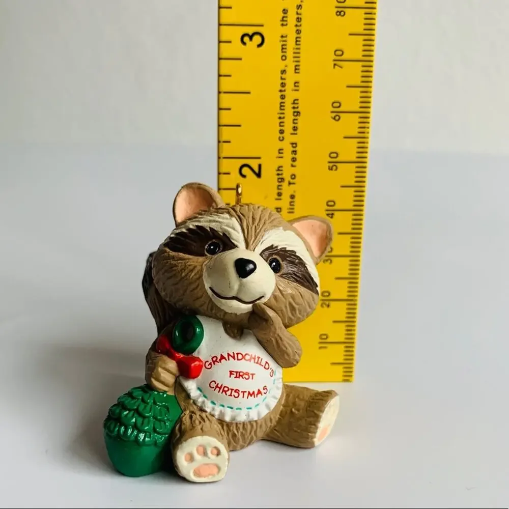 1993 Hallmark Baby Raccoon Ornament